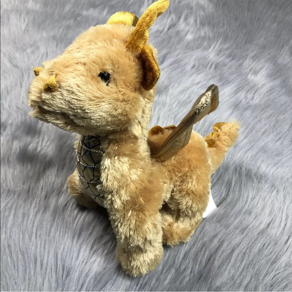 Melissa And Doug Luster Gold Dragon Stuffed Animal Toy